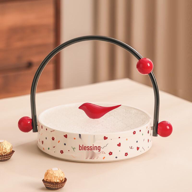 Auspicious Ceramic Fruit and Snack Plate