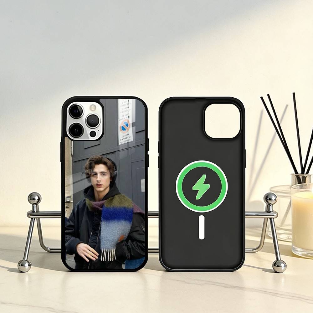 Timothee Chalamet Phone Case For iPhone17,16,15,14,13,12,11 Plus,Pro Max Magnetic For Magsafe Wireless Charging