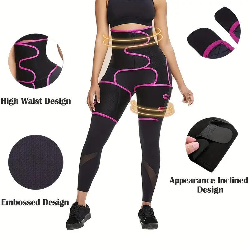 3-in-1 Hüftgurt, Bodybuilding Sport Bauchgurt, Verstellbarer Riemen, Einteiliger Beingurt, Bauchgurt, Hüftschutz.