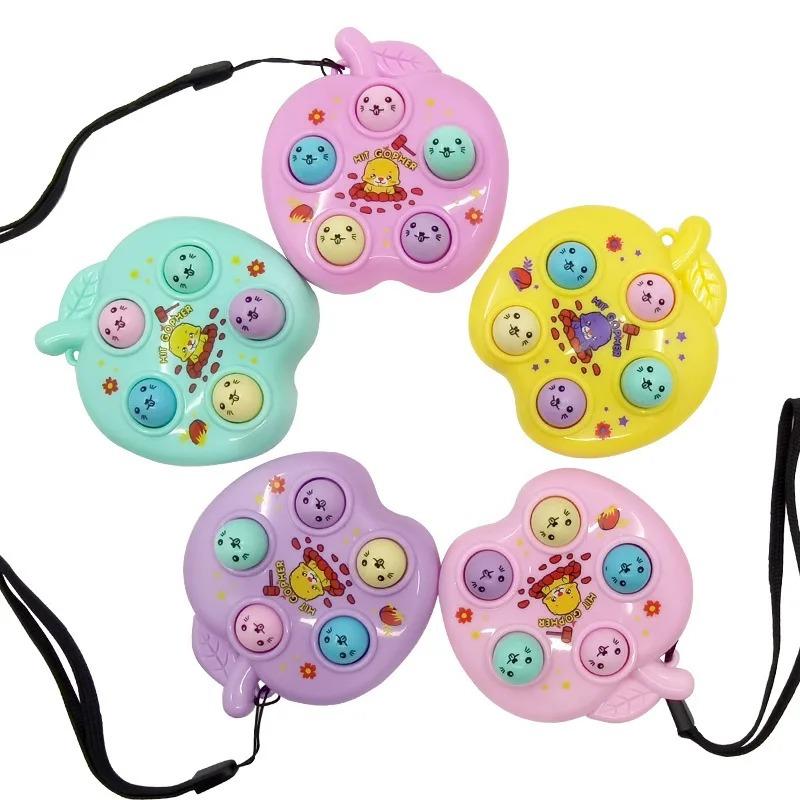NEW Kawaii Fidget Toys Whack a Mole Keychain Simple Dimple Fidget Board Portable Antistress Decompression Toys for Children