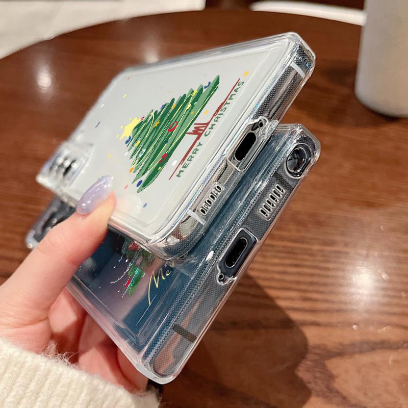 Santa Claus Printing Case For Samsung Galaxy S25 S24 S22 Ultra S23 S24 FE A17 A56 A16 A36 A26 A55 A15 A25 A54 5G Clear Soft TPU Phone Cover