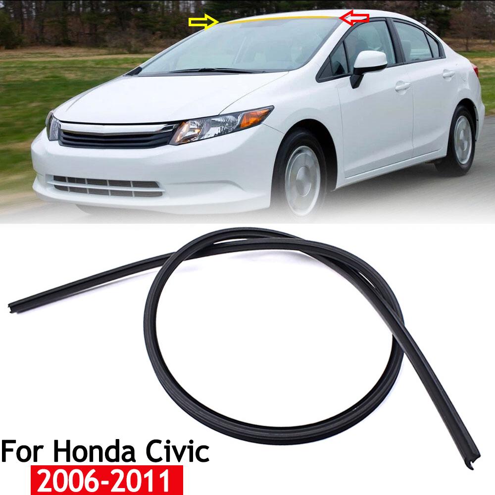 For Honda Civic 2006-2011 Windshield Reveal Surround Molding Trim 73150-SNA-003 Rubber Wind Rain Sealing Strips Car Accessories