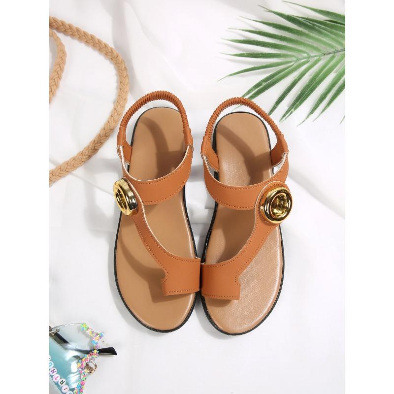 New Large-size Flat-bottomed Shoes for Women, Casual Beach Flip-flops