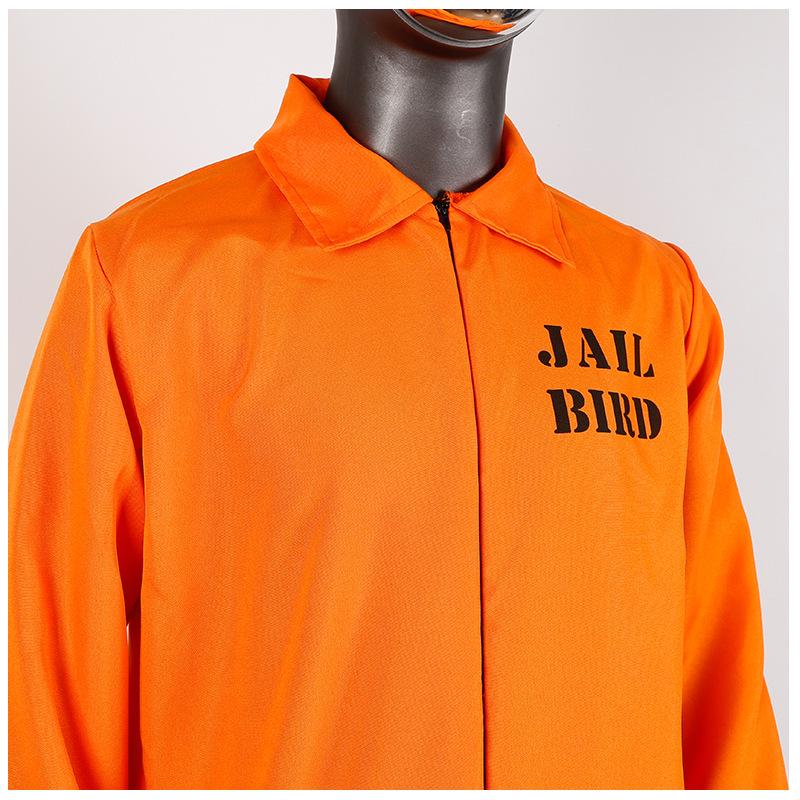Cross-Border Orange Prisoner Costume for Men - Halloween Cosplay