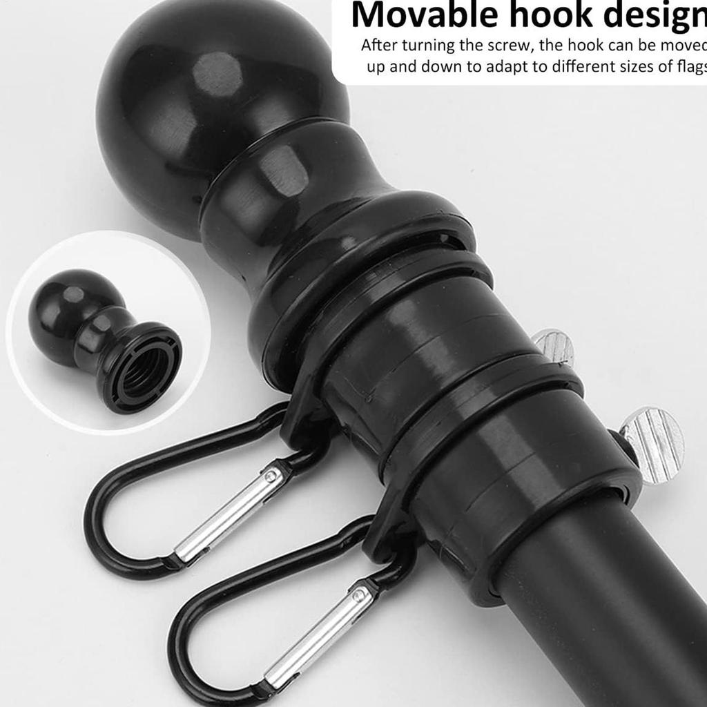 Flag Pole For Outside House Rotating Heavy Duty Flag Pole Outdoor Banners For Garden Indoor Ground Car Outside Motorcycle Marine