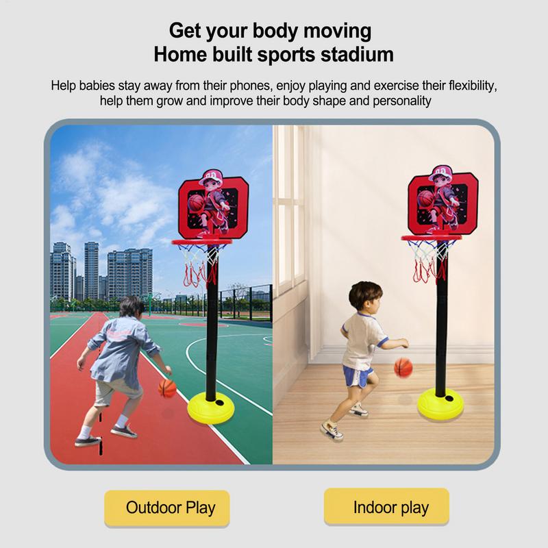 

Portable Basketball Hoop Stand Room Basketball Playing Hoop Stand Fun Indoor Ball Mounting Board For Playground Bedroom Balcony CN