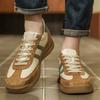 Fashion Men's Spring Autumn Casual Leather Shoes Mens Vulcanized Shoes Classic Non-Slip Walking Trainers Mens Fashion Sneakers Male Soft