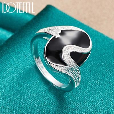 925 Sterling Silver Jewelry AAA Zircon Charm Ring