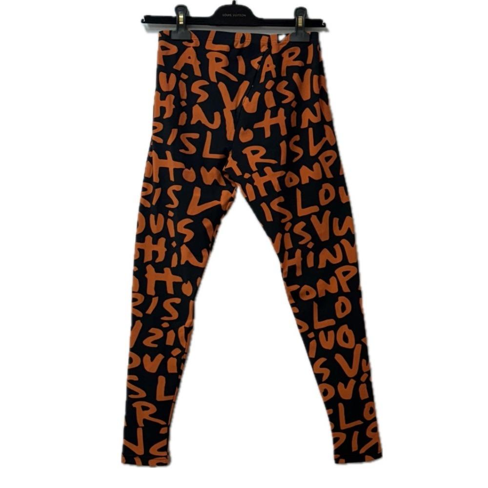 Louis Vuitton MonogramGraffiti Bottoms Pants All-over Pattern Pants Orange/Black