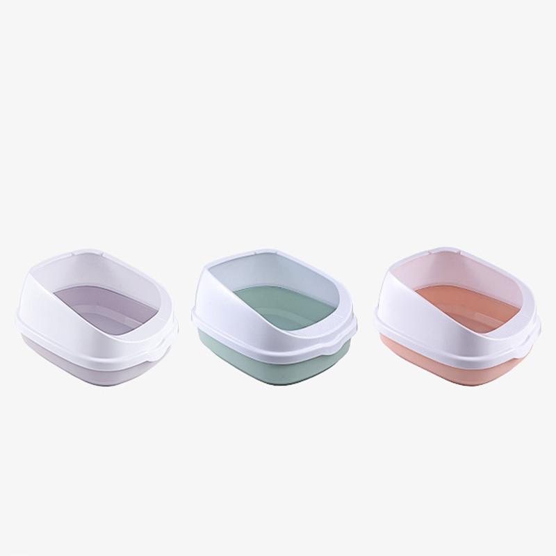 Large High Splash-proof Cat Litter Box With Shatterproof And Semi-enclosed Design