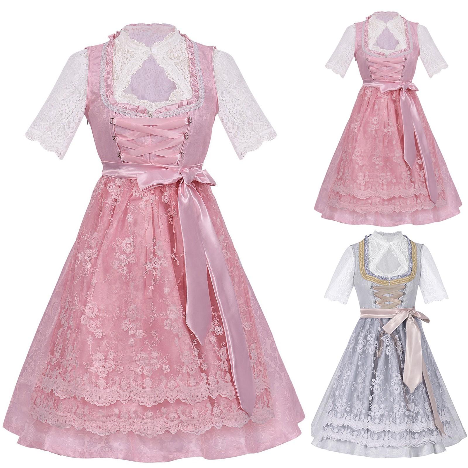 

Women s Fashion Oktoberfest Stage Performance Costumes L рожевий