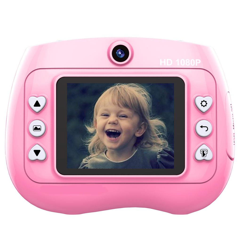 Kids   Print Camera 2 Lens 1080P Digital Video Camera for Kids Age 3+ Yrs Old 2.4 Inch Screen Toddler Travel Camera for Boys Girls with Color Pe