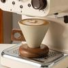 Vintage Coffee Mug Ceramic Conical Cup with with Wooden Handle & Saucer Stable Tea Mug Unique Gift for Tea & Coffee Lovers