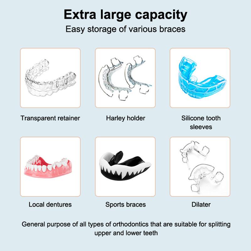 1 buc. Carcasă din silicon pentru proteză dentară Cutie de depozitare pentru retainer Container pentru proteză bucală Carcasă pentru proteză dentară