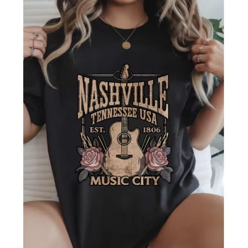 

Plus Size Womens Round Neck Short Sleeve Tshirt with Elastic Half Sleeves and Trendy Prints 4XL