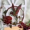 Metal Round Hummingbird Wall Sculpture, 3D Home Decor Art, Garden Ornament, Handmade Iron Craft