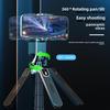 Stabilizzatore portatile P185: Quadripiede con fotocamera mobile in lega di alluminio e bastone per selfie Bluetooth con luce di riempimento