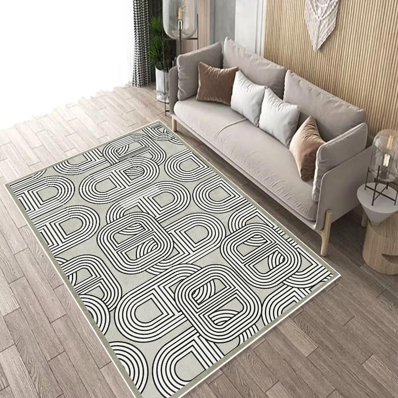 Nordic Style Geometric Carpets for Living Room Luxury Abstract Rugs for Bedroom Decor Soft Non-slip Lounge Sofa Side Floor Mats