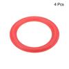 uxcell Rubber Speaker Foam Edge Surround Rings, 4" 68mm X 100mm, Punched Subwoofer Rings for Speaker Repair or DIY, Red, Set of 4