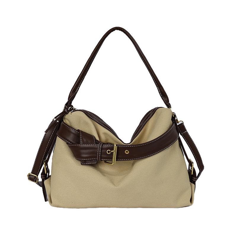 2026 Korean Style One-Shoulder Women's Large Capacity Crossbody Bag - High-End Solid Color Tote