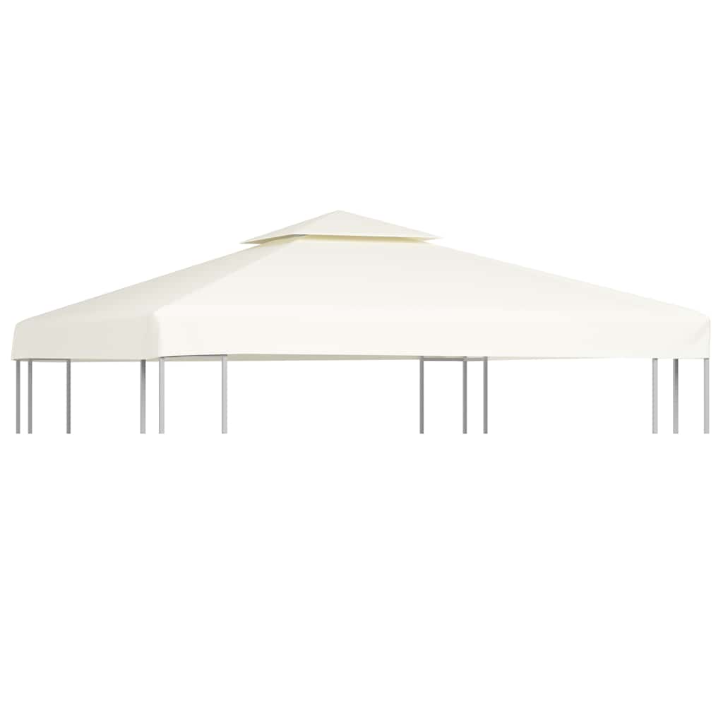 vidaXL Pavillon-Ersatzdach 310 g/m² Cremeweiß 3x3 m anti-blitz weiße