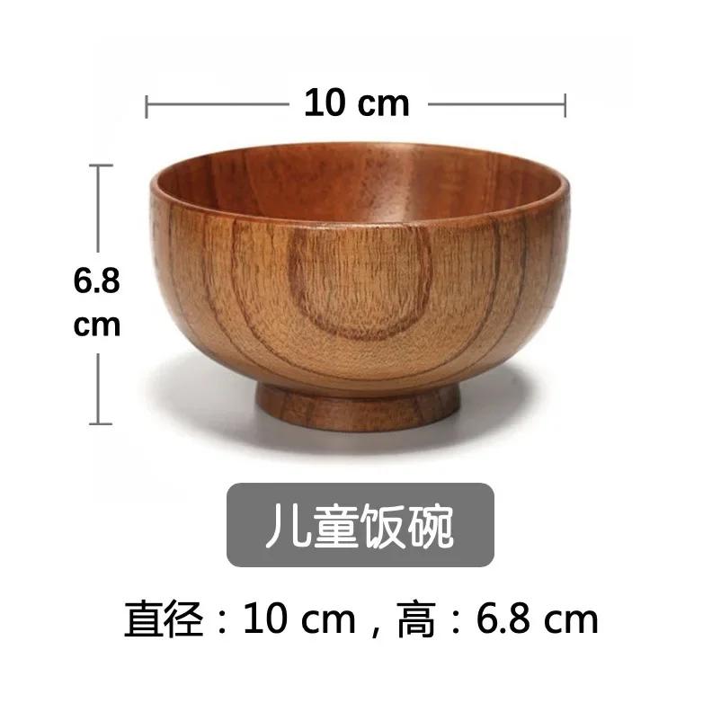 

Бытовая японская посуда Креативная суповая миска против ожогов Китайская деревянная миска Круглая миска для лапши/салата PCVWFR