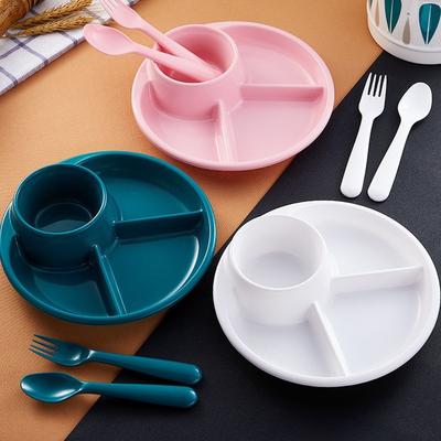 BPA-vrij Witte Plastic Dinerborden met Verdelers voor Kinderen en Volwassenen