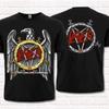 Slayer T-Shirt Herren Damen Tops, Adler mit Logo und Pentagramm. Thrash Metal. Heavy Metal.