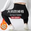 Large Size Shark Pants, Velvet and Thickened 100kg Can Wear High-waisted Barbie Pants, Warm Leggings In Autumn and Winter