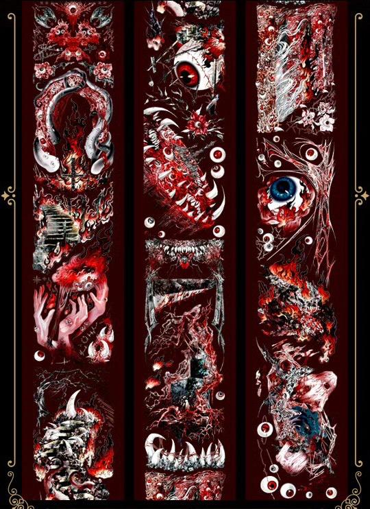 Many Designs -dark Style Shiny Pet Tape Washi Stickers Journal Collage Lost Paradise Pear Vortex Sweet Dream Sleeping Place
