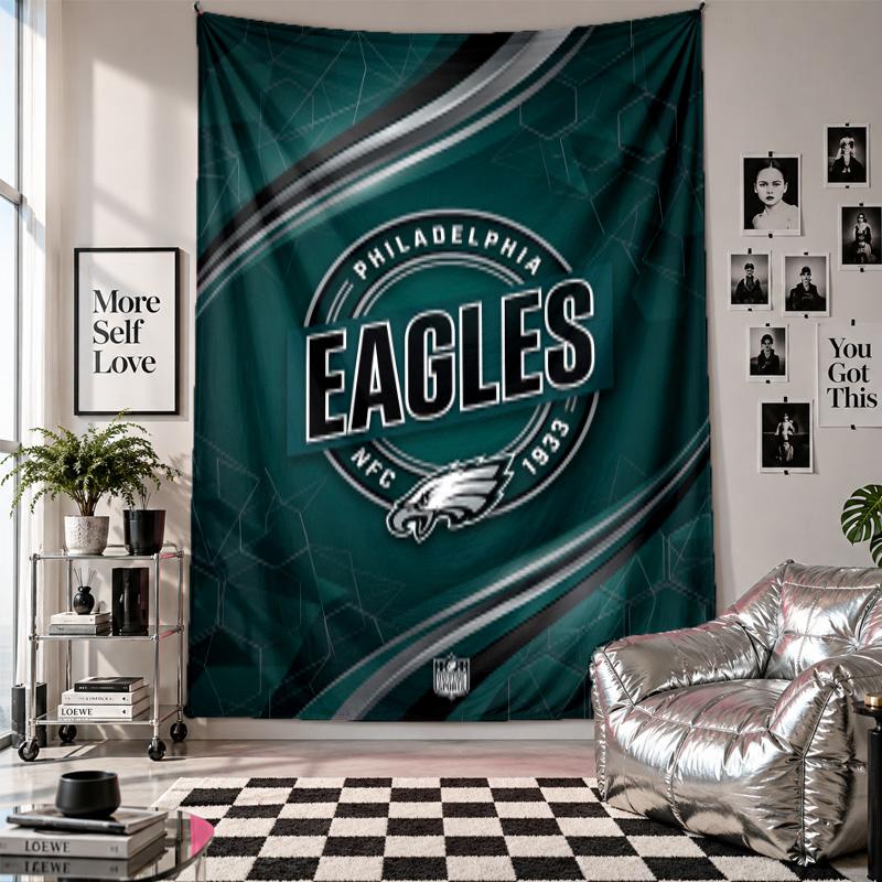 Philadelphia Eagles Wall Tapestry Home Decor Wall Hanging Cloth for Bedroom Living Room Background