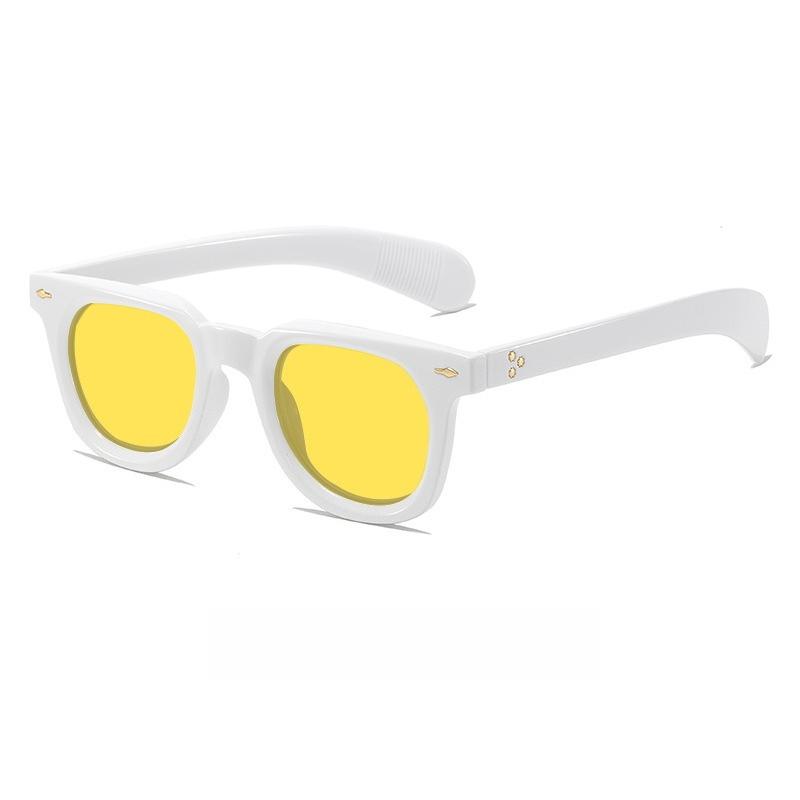 

Модные очки для ночного видения с защитой от синего света Классические уличные солнцезащитные очки с защитой от УФ Унисекс Ретро Защитные очки UV400 белый