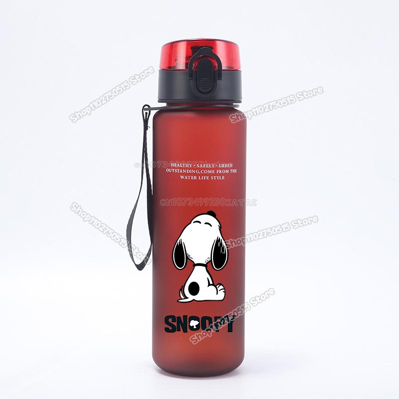 650ml Animation Snoopys Children Water Bottle Boy Girl Outside-Use Sport Straw Mug Animation Design Kids Drink Bottle Leak Proof Polymer Material Jugs