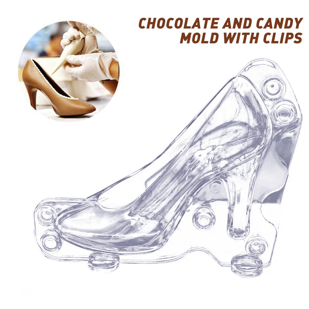 3D High Heel Chocolate Mold Shoe Candy Mold Chocolate Heel Fondant Birthday Chocolate High Larg F9T9
