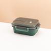 Englisch: Doppellagige versiegelte Lunchbox Geteilte Bento-Box Mikrowellengeeigneter Behälter für Studentenmahlzeiten mit Besteck