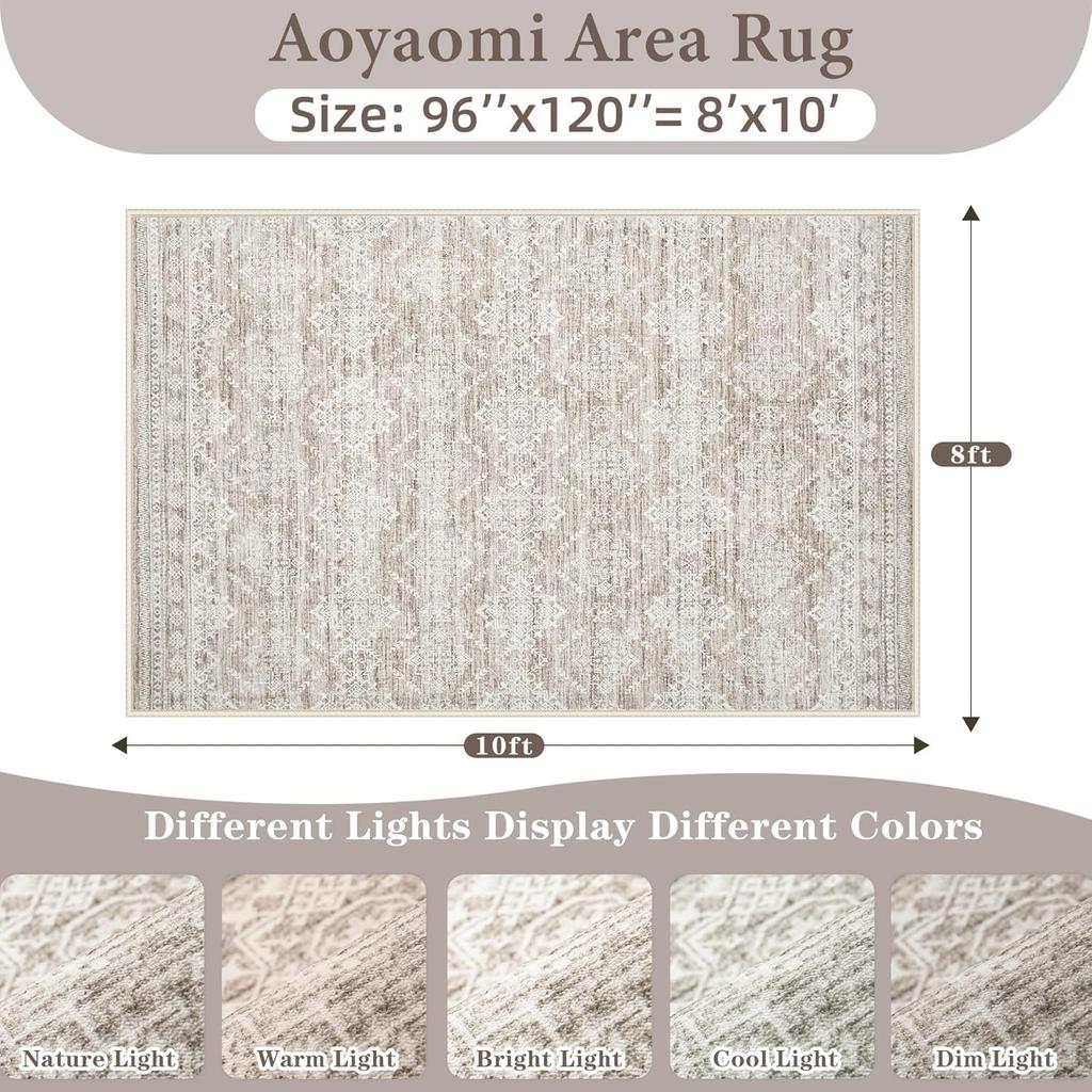 Bohemian Geometric Rug Stain-Resistant and Durable Bedroom Entrance Mat Bedside Rug Living Room Sofa Rug Home Decor