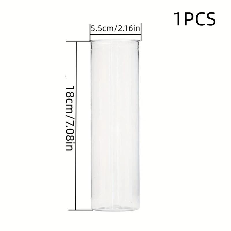 Flower-Wrapping Vases,Transparent Cylindrical Hydroponic Plants Vase,Plastic Shatterproof Modern Clear Flower Vases Centerpieces