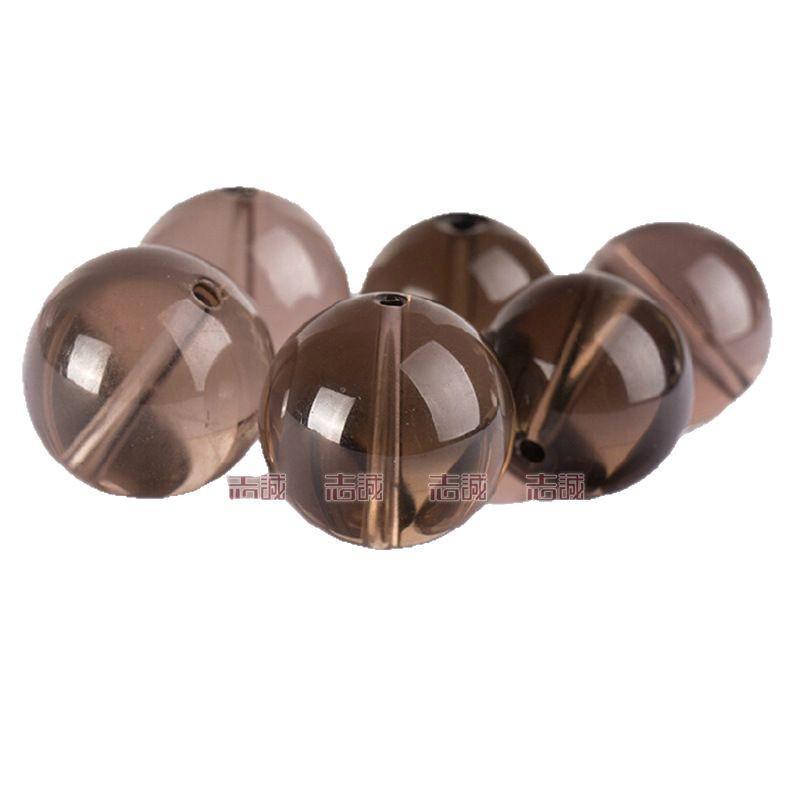 Multi-Color Round Glass Beads (Red, Yellow, White, Green, Black, Brown) 6-14mm with Through Hole, Hand E18