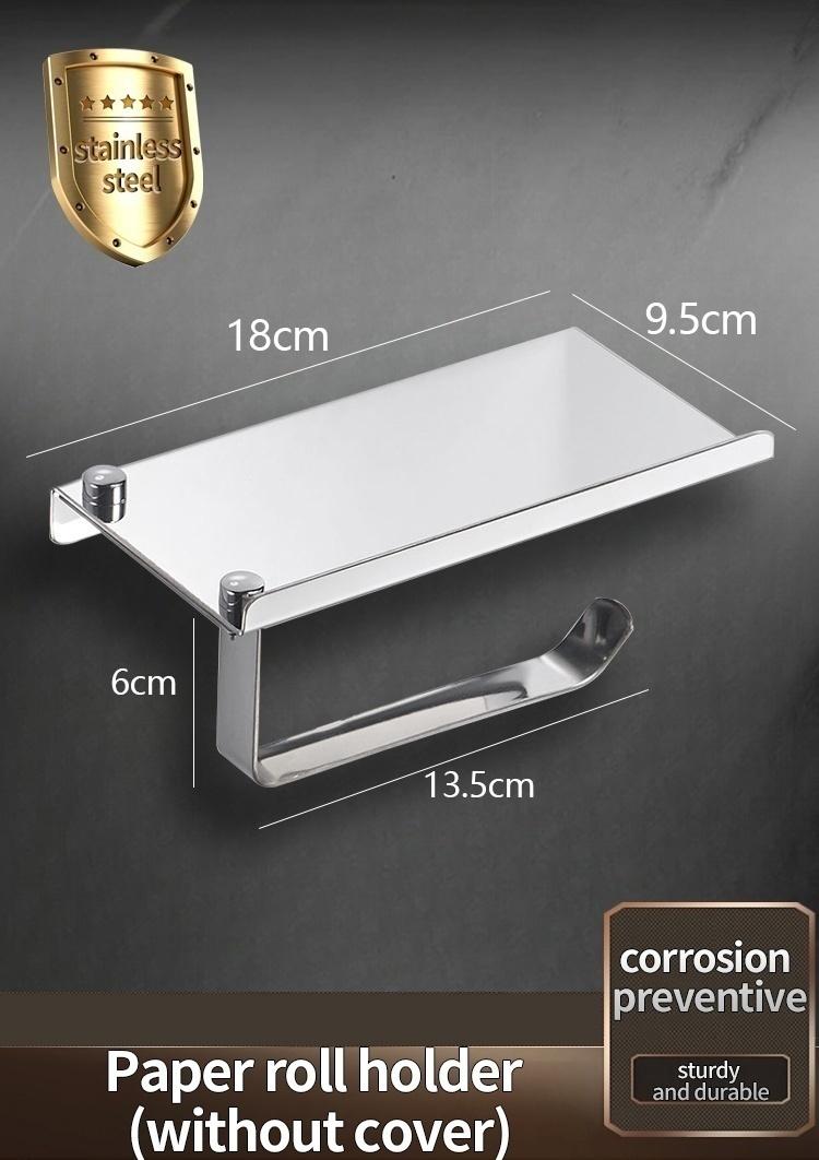 

Bathroom Toilet Paper Holder 304 Stainless Steel Waterproof Roll Paper Box Tissue Box Holder Bathroom Hardware Accessories