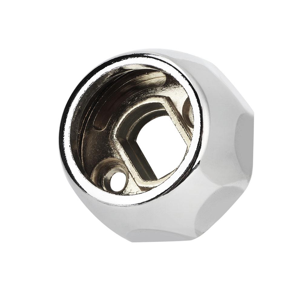 5Pcs Round Tube Clothes Rod Octagonal Flange Holder Base Wardrobe Tube Bracket (25mm Diameter)