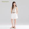Mucmukn Girls' Tencel Linen Henley Vest