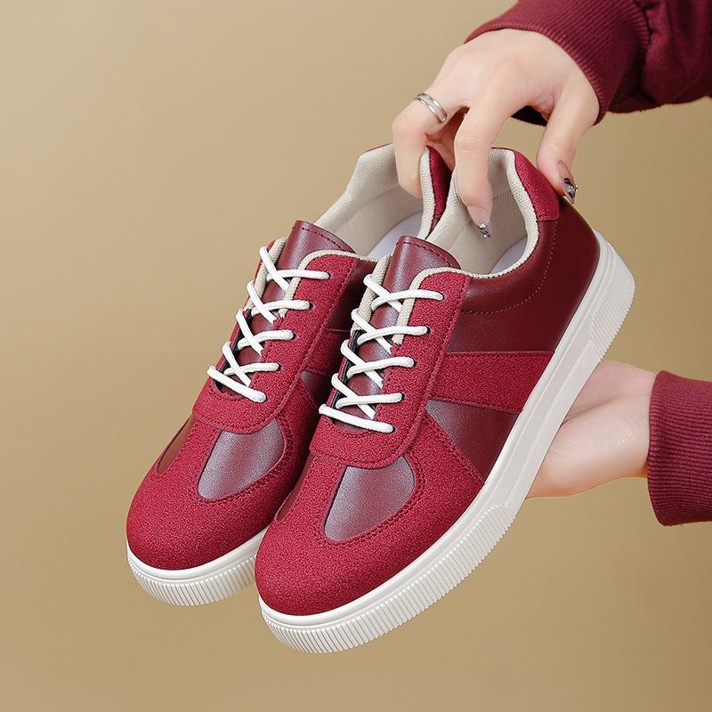 New Flat Leopard Print Lace-up Casual Sports Shoes