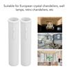 20 Pieces E12 Candle Covers Sleeves, Simulation Wax Drop Design, Heat Resistant Flame Retardant ABS Material, with Replacement Lids for Appl