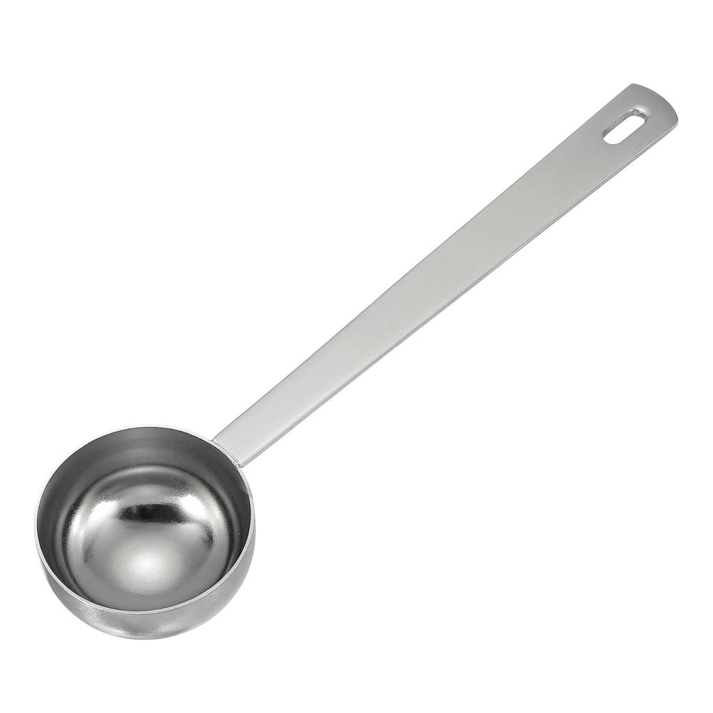 uxcell Measuring Spoon, 25ml, Long Handle Table Scoop, Teaspoon, Coffee Spoon, for Ground Coffee, Tea, Sugar, Cooking, and Baking, Silver