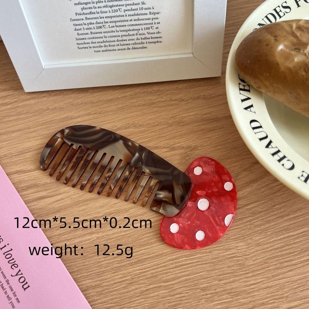 Wide Toothed Acetate Comb Fruit Design Barber Shop Comb Portable Hairdressing Comb  Women
