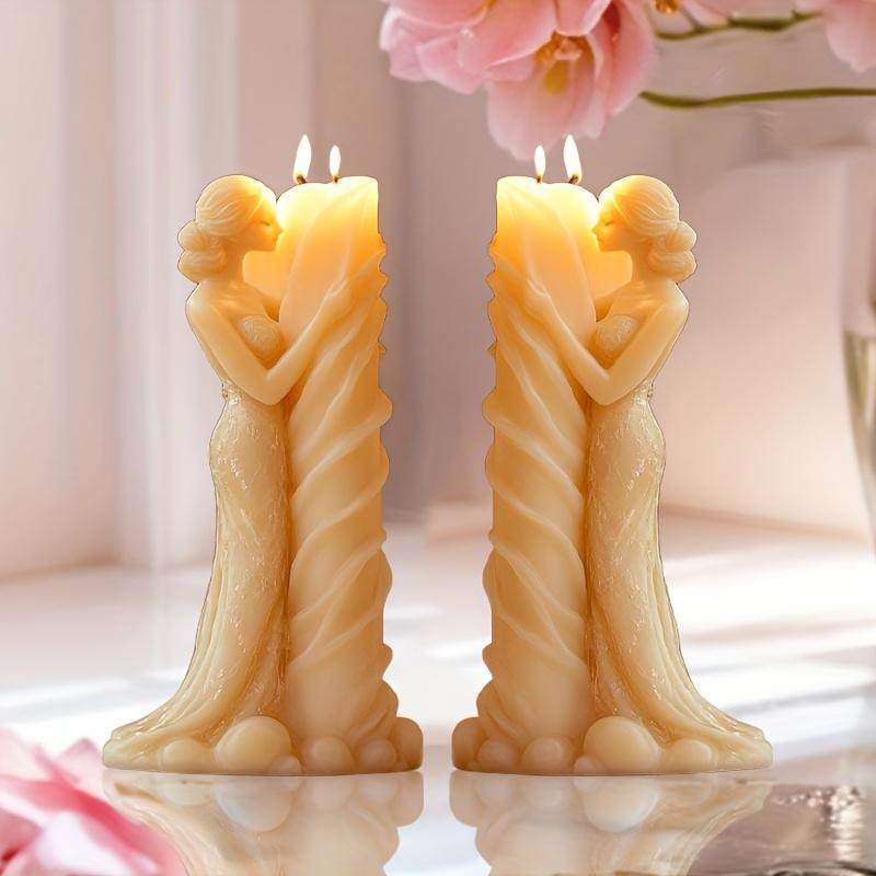 3D Wedding Girl Aromatherapy Candle Silicone Mold DIY Girl Candle Mould Gypsum Clay Epoxy UV Resin Mold Molds Home Decor