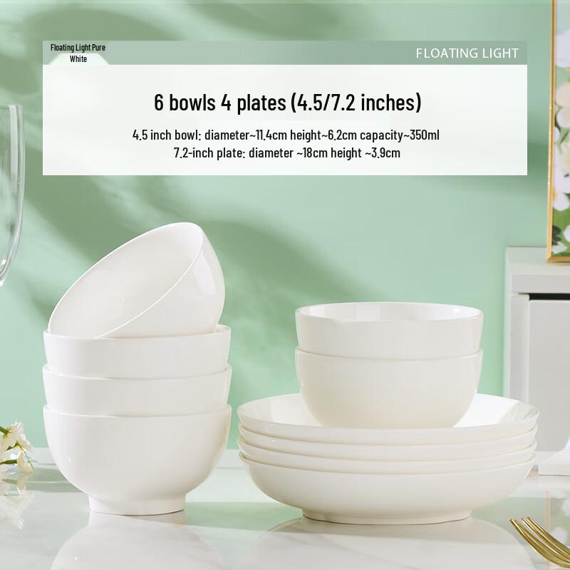 Ru Han Ceramic Pure White Dinnerware Set