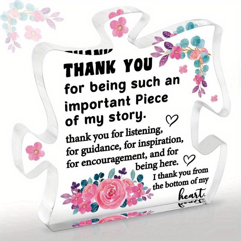 

Unique Acrylic Centerpiece. Thank you gift for women or teacher appreciation.