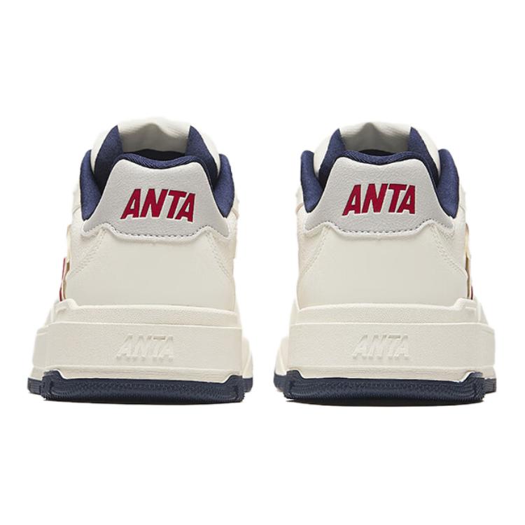 Anta Comfortable Versatile Non-Slip Wear-Resistant Low-Top Kids Skate Shoes Kids Sneakers White Red 312438001-3