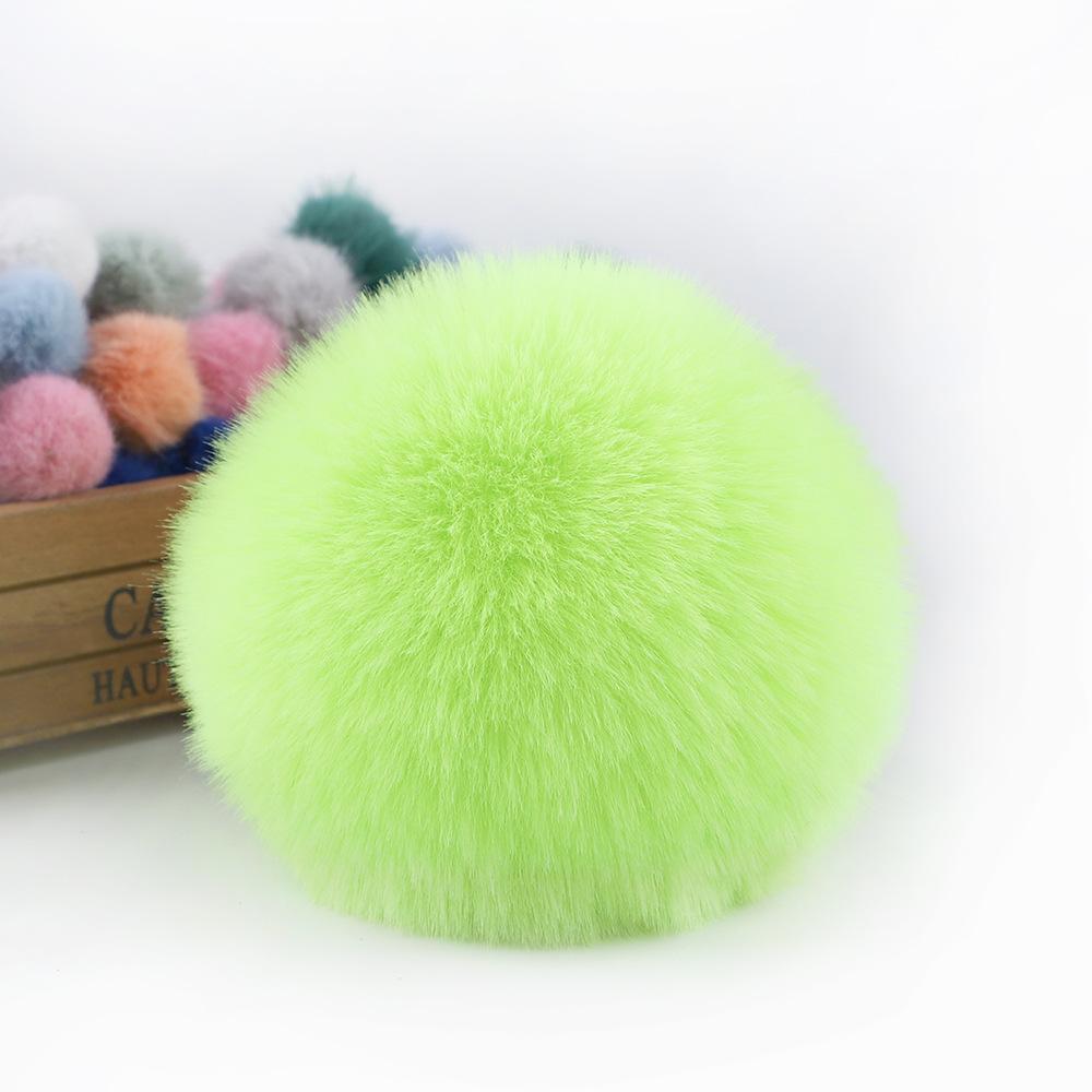 1 Pieces Faux Fox Fur Pom Pom Balls DIY Hat Beanie Accessories with Elastic Loop for Hats Keychains Scarves Gloves Bags Shoes